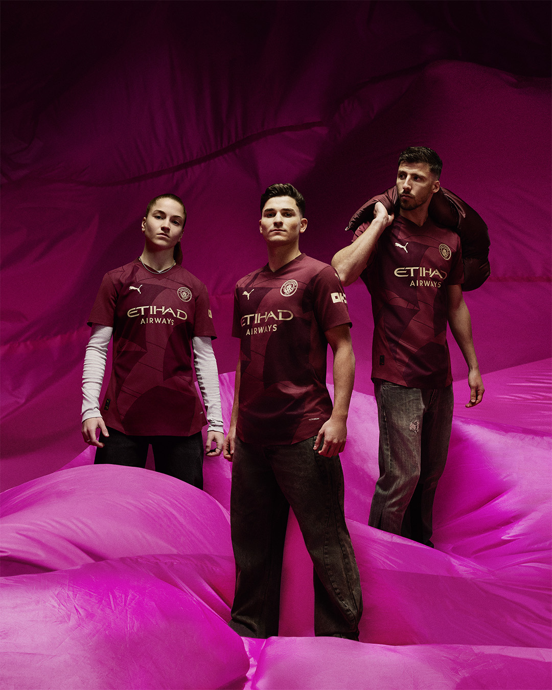 PUMA E MANCHESTER CITY PRESENTANO IL THIRD KIT 24 25 A NEW YORK CITY